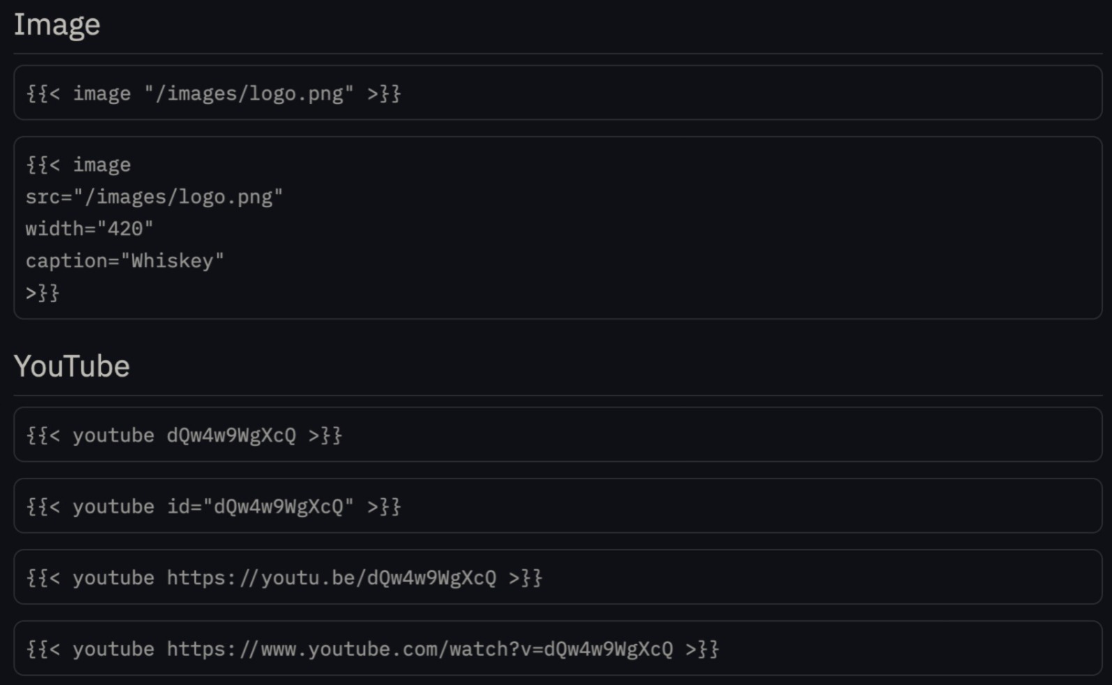 shortcode command